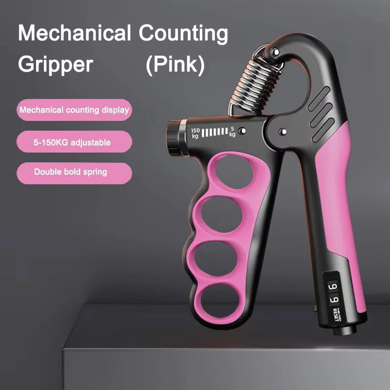 Adjustable Grip Strengthener for Hand and Wrist - 5-60/100/150Kg Resistance Levels for Muscle Recovery and Fitness Training