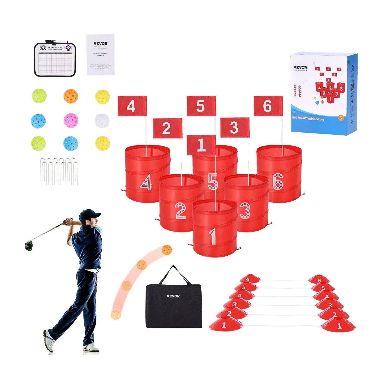 Portable 9-Hole Backyard Golf Game for All Ages