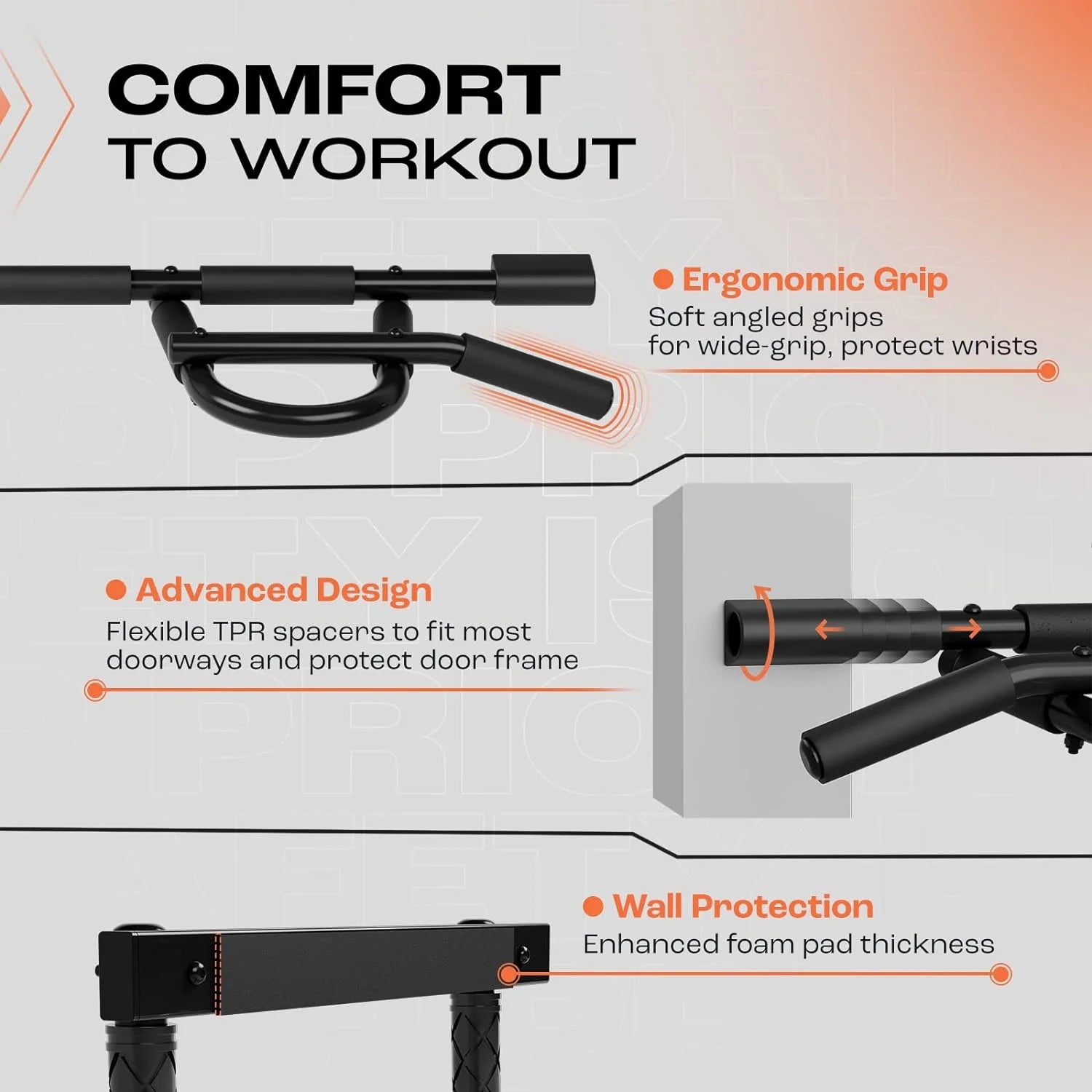 Professional-Grade Heavy-Duty Doorway Pull-Up Bar with Versatile Grip Options and Robust Construction