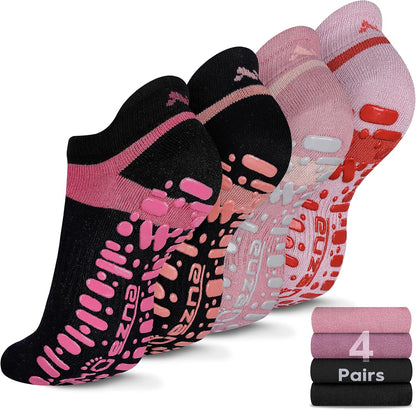 Women's Non-Slip Yoga Socks with Grips - Ideal for Pilates, Barre, and Hospital Use, Sizes 5-10