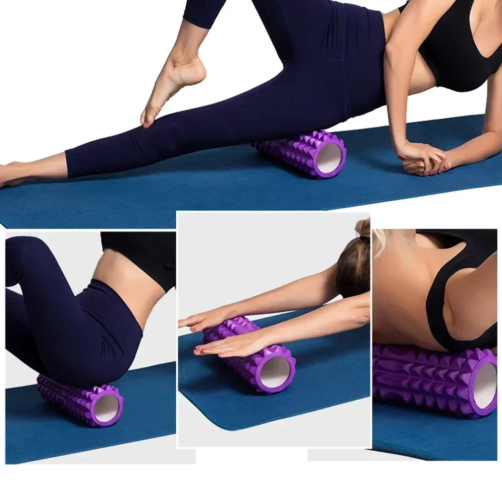 NNETM Yoga Foam Roller Pilates Back Massage Brick (Purple)