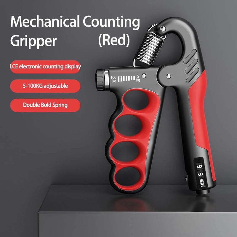 Adjustable Grip Strengthener for Hand and Wrist - 5-60/100/150Kg Resistance Levels for Muscle Recovery and Fitness Training