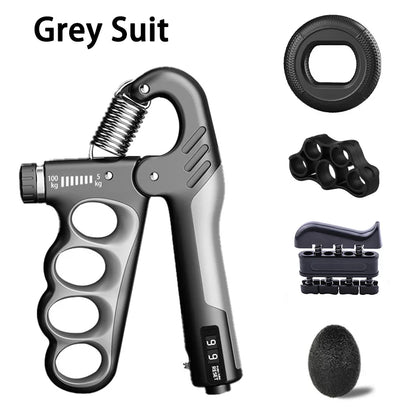 Adjustable Grip Strengthener for Hand and Wrist - 5-60/100/150Kg Resistance Levels for Muscle Recovery and Fitness Training