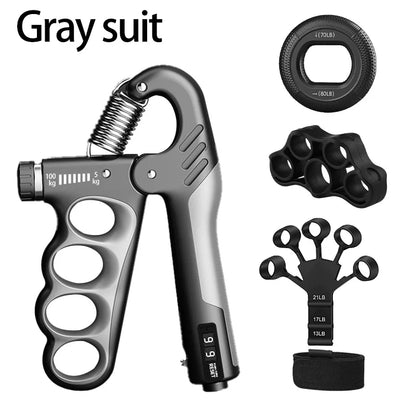 Adjustable Grip Strengthener for Hand and Wrist - 5-60/100/150Kg Resistance Levels for Muscle Recovery and Fitness Training