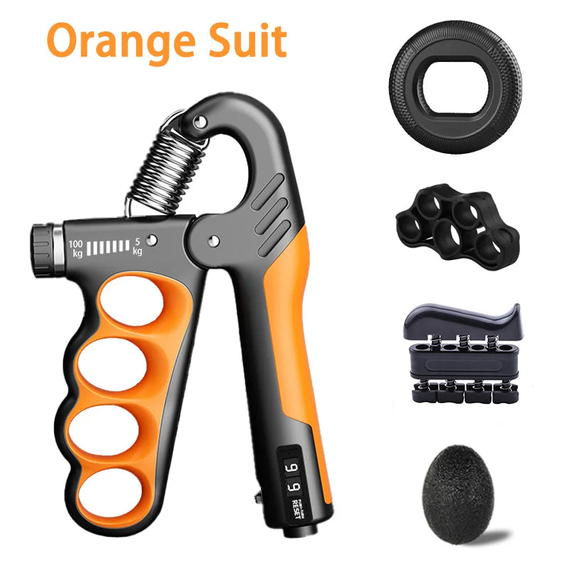 Adjustable Grip Strengthener for Hand and Wrist - 5-60/100/150Kg Resistance Levels for Muscle Recovery and Fitness Training