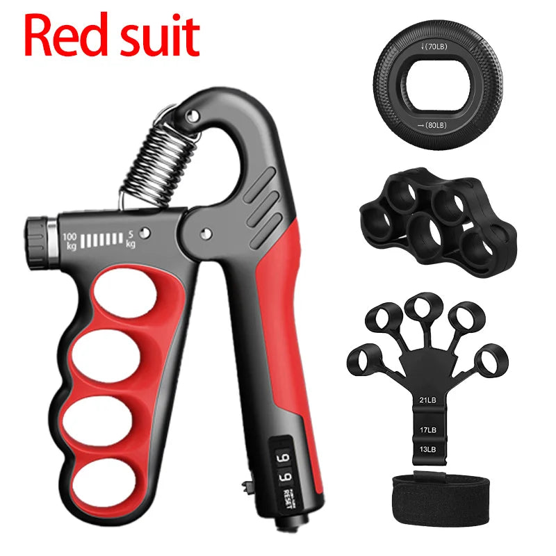 Adjustable Grip Strengthener for Hand and Wrist - 5-60/100/150Kg Resistance Levels for Muscle Recovery and Fitness Training