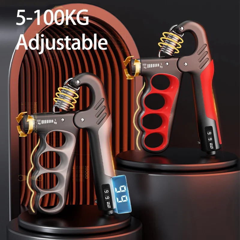 Adjustable Grip Strengthener for Hand and Wrist - 5-60/100/150Kg Resistance Levels for Muscle Recovery and Fitness Training
