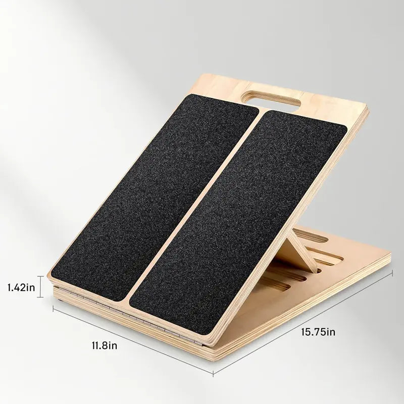 Slant Board for Calf Stretching, Adjustable Portable Wooden Incline Board for Calf Stretcher, 450 Lbs Weight Capacity Calf Stretch Wedge for Leg Exercise, Squat & Physical Therapy Pilates Shaping Machine Summerwins
