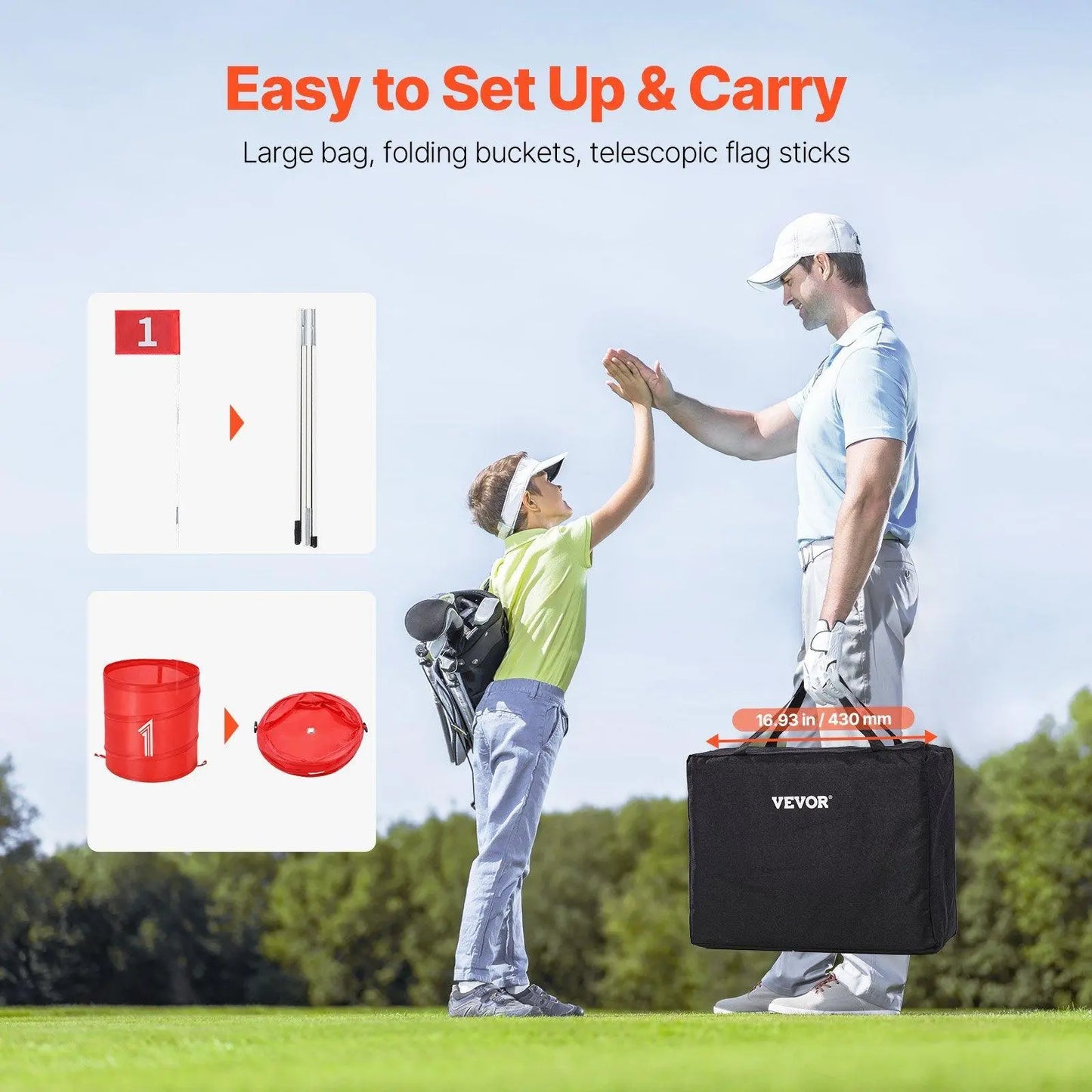 Portable 9-Hole Backyard Golf Game for All Ages