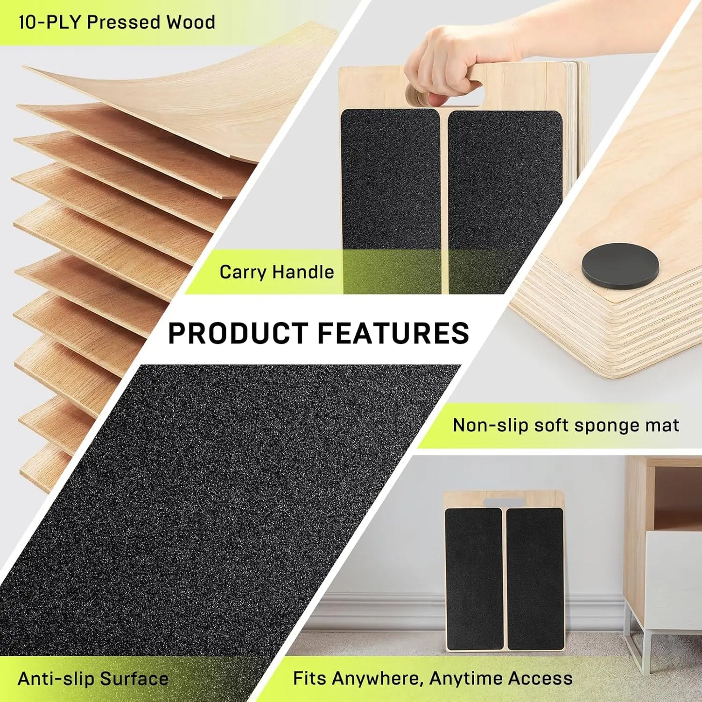 Slant Board for Calf Stretching, Adjustable Portable Wooden Incline Board for Calf Stretcher, 450 Lbs Weight Capacity Calf Stretch Wedge for Leg Exercise, Squat & Physical Therapy Pilates Shaping Machine Summerwins