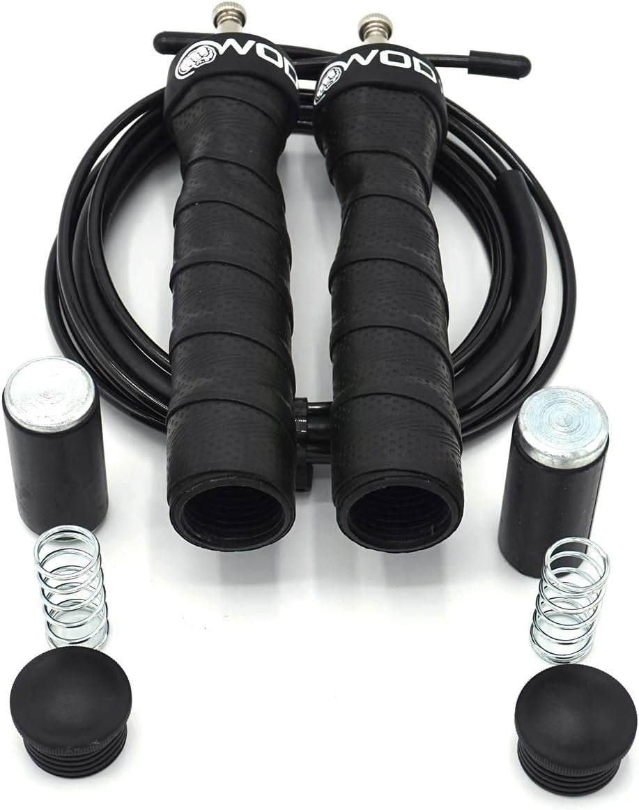 Weighted Jump Rope for Men and Women - 1 Pound Adjustable Heavy Speed Rope with Removable Weights for CrossFit, Cross Training, and Boxing