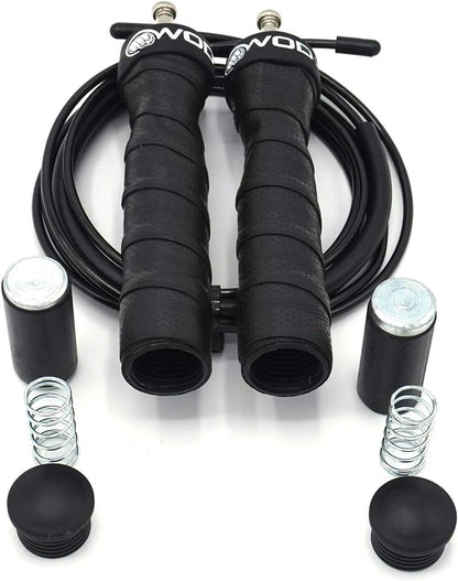 Weighted Jump Rope for Men and Women - 1 Pound Adjustable Heavy Speed Rope with Removable Weights for CrossFit, Cross Training, and Boxing
