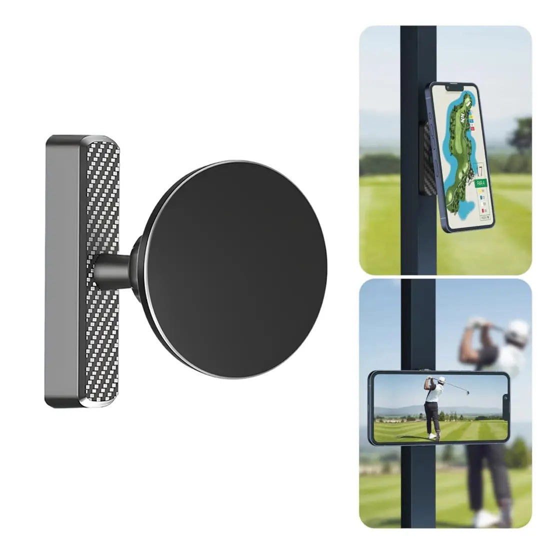 Magnetic Golf Cart Phone Holder and Gym Mount, Compatible with MagSafe - Ideal Golf Gifts for Men, Dads, and Husbands, Essential Golf Accessories and Gadgets