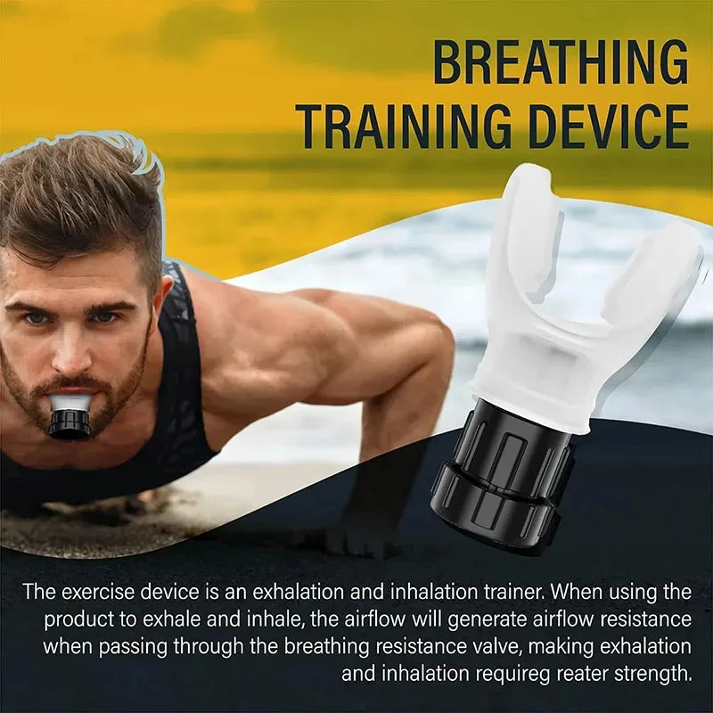 Silicone Breathing Trainer Lung Ventilator Fitness Equipment Exercise High Altitude Breathing Training Tool